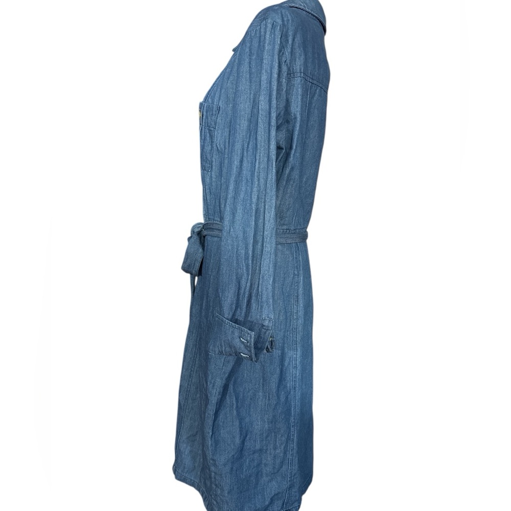 Boden Indigo Long Sleeve Denim Shirt Dress- Size US 12 - Picture 2 of 9